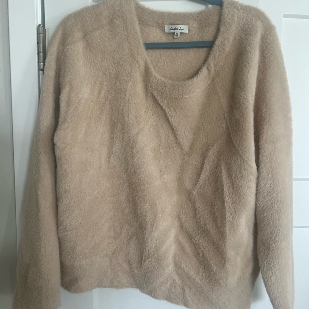 Another Love Tan Crew Neck Sweater